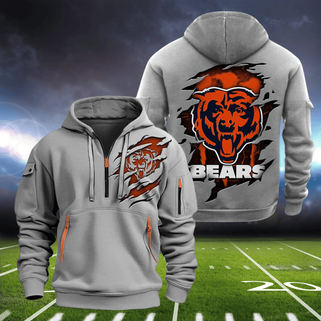 Chicago Bears Special Custom Quarter Zip Hoodie For Fan