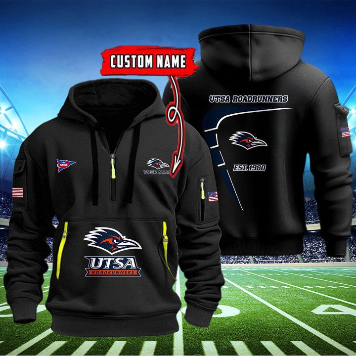 Utsa Roadrunners Quarter Zip Hoodie Best Gifts For Ncaa Fans