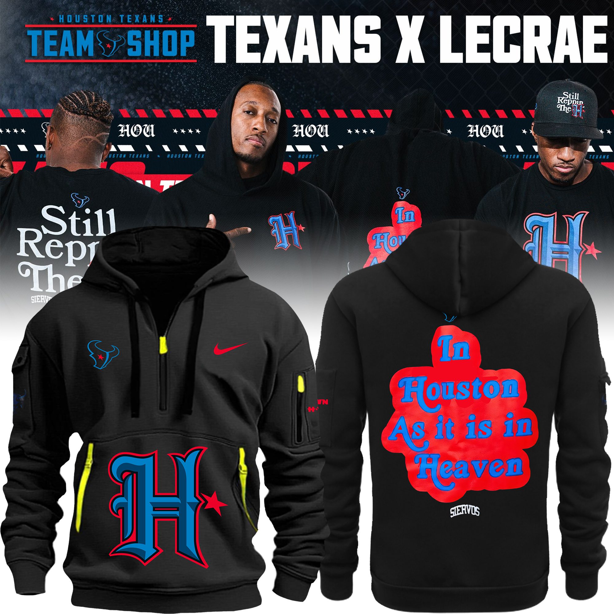 Limited Edition Houston Texans Quarter Zip Hoodie