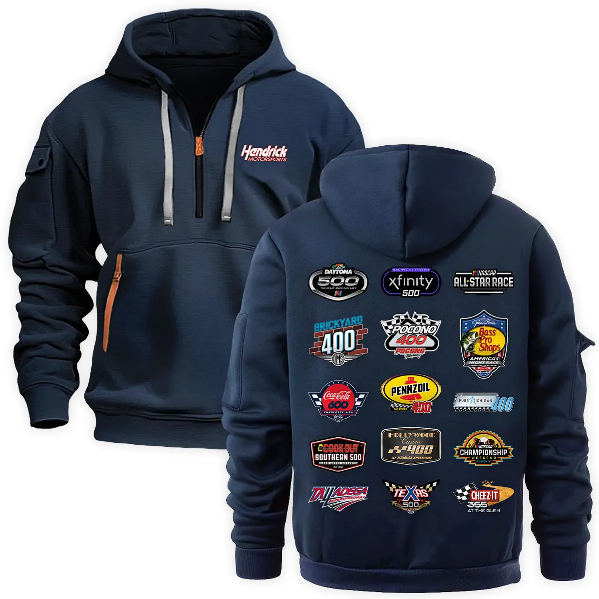 Hendrick Motorsports Nascar Cup Series Fashion Quarter Zip Hoodie
