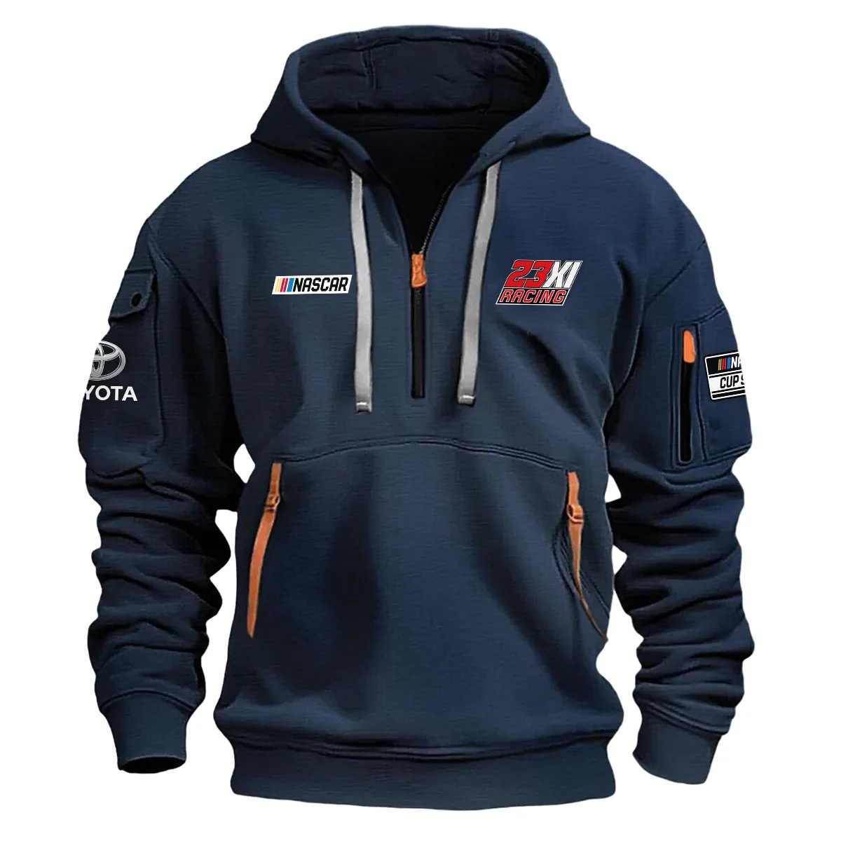 23Xi Racing Nascar Cup Series Color Navy Quarter Zip Hoodie