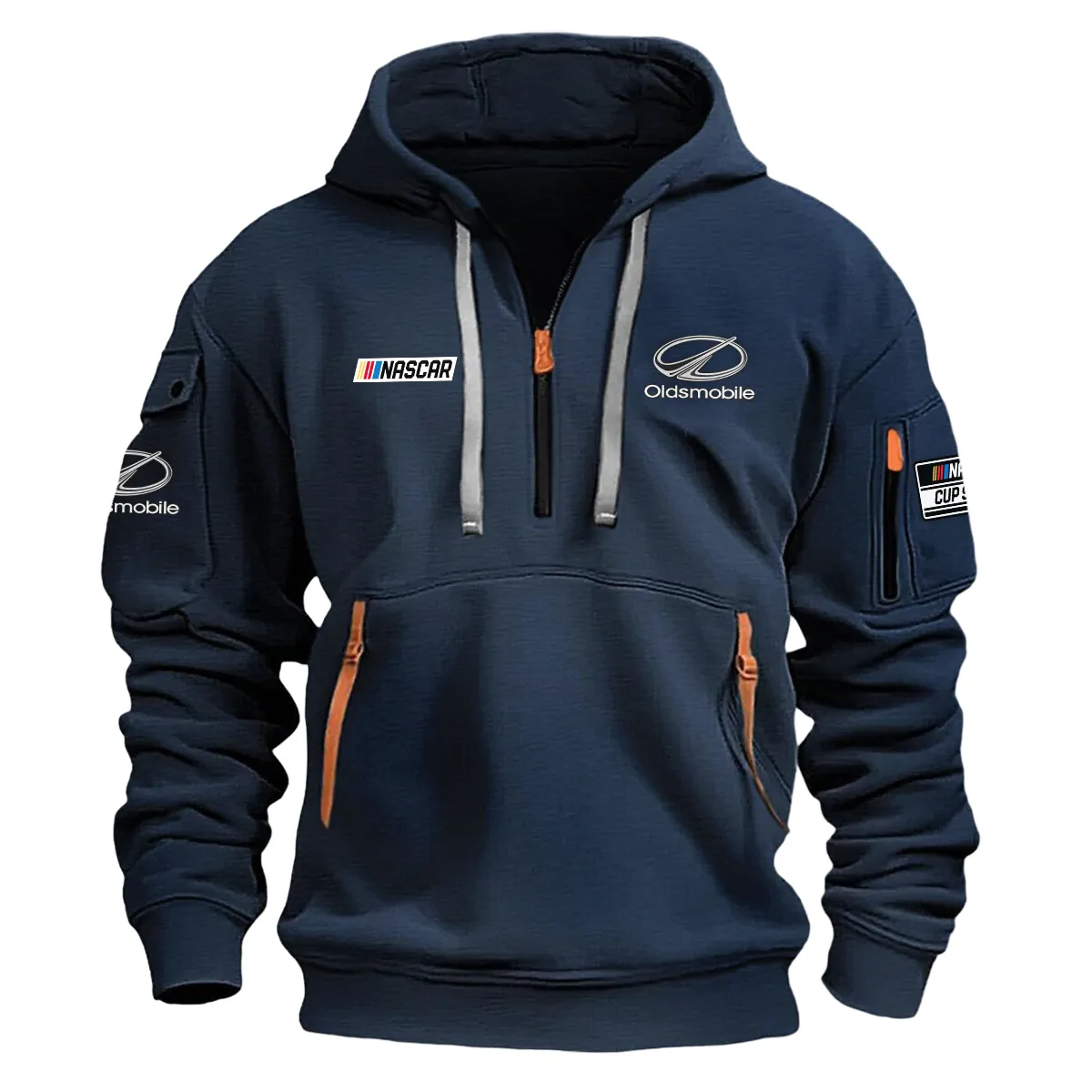 Oldsmobile Nascar Cup Series Color Navy Quarter Zip Hoodie
