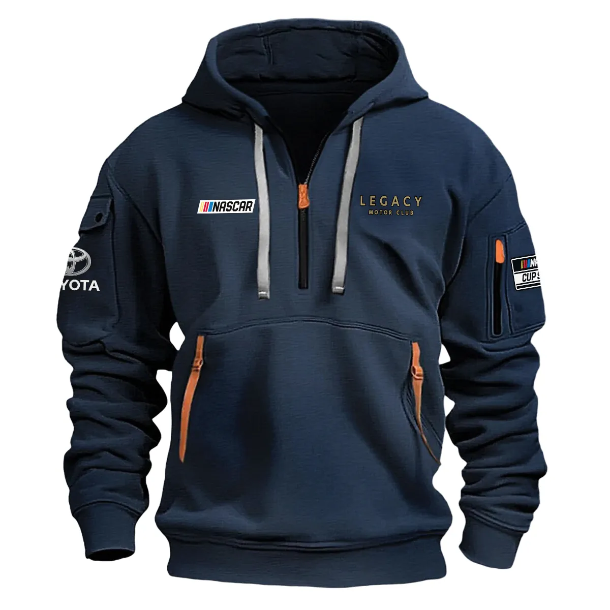 Legacy Motor Club Nascar Cup Series Color Navy Quarter Zip Hoodie