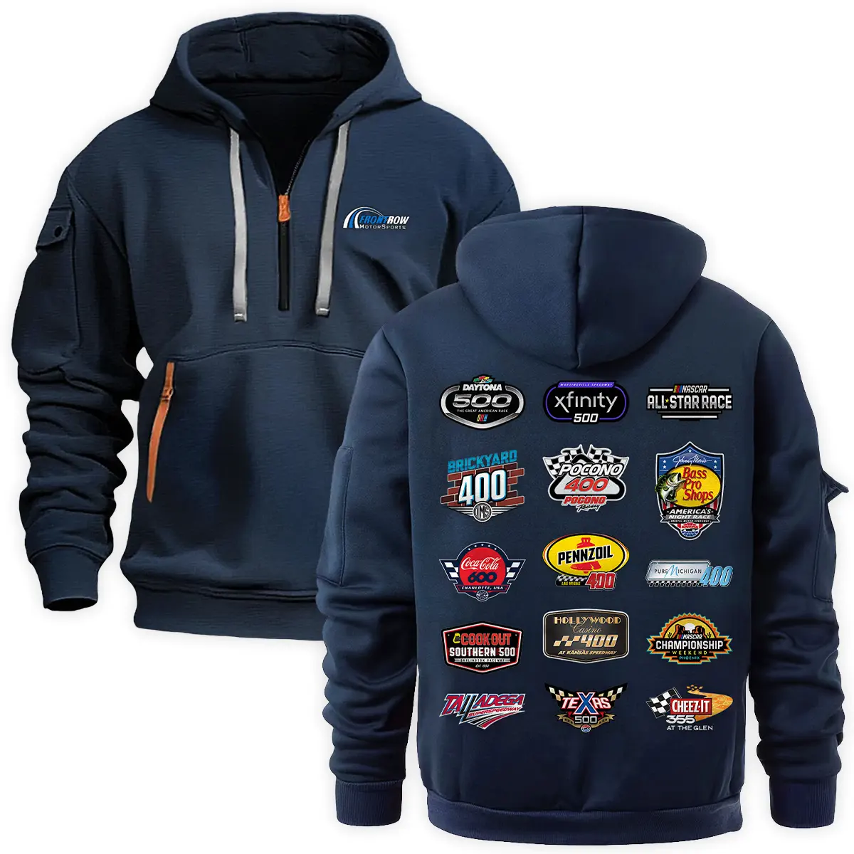 Front Row Motorsports Nascar Cup Series Fashion Quarter Zip Hoodie