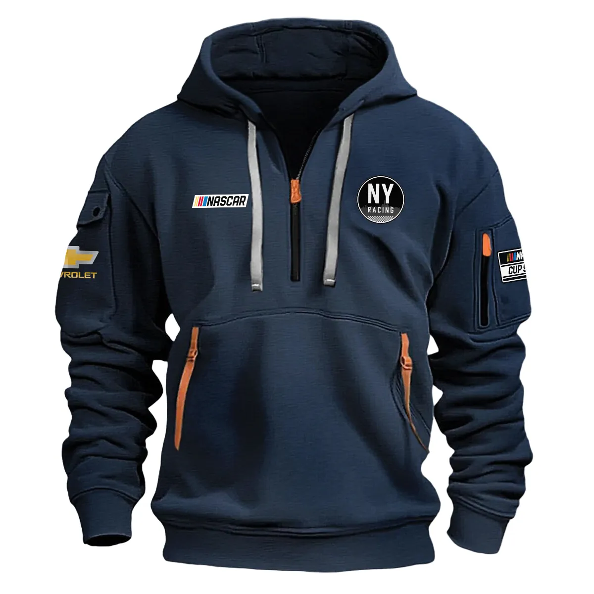 Ny Racing Team Nascar Cup Series Color Navy Quarter Zip Hoodie
