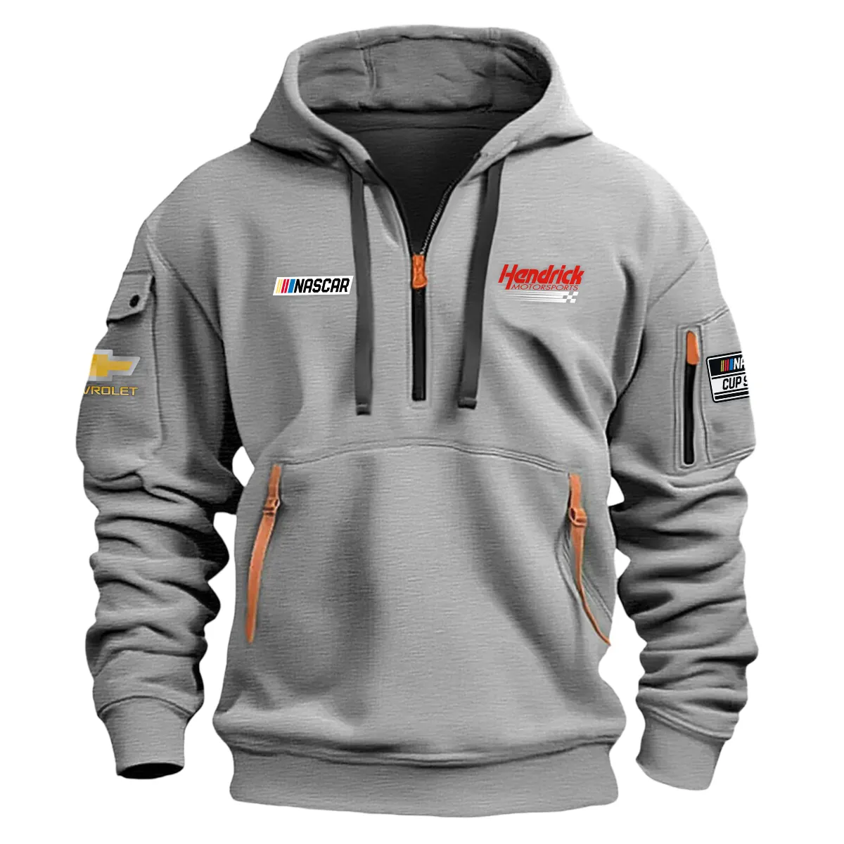 Hendrick Motorsports Nascar Cup Series Color Gray Quarter Zip Hoodie