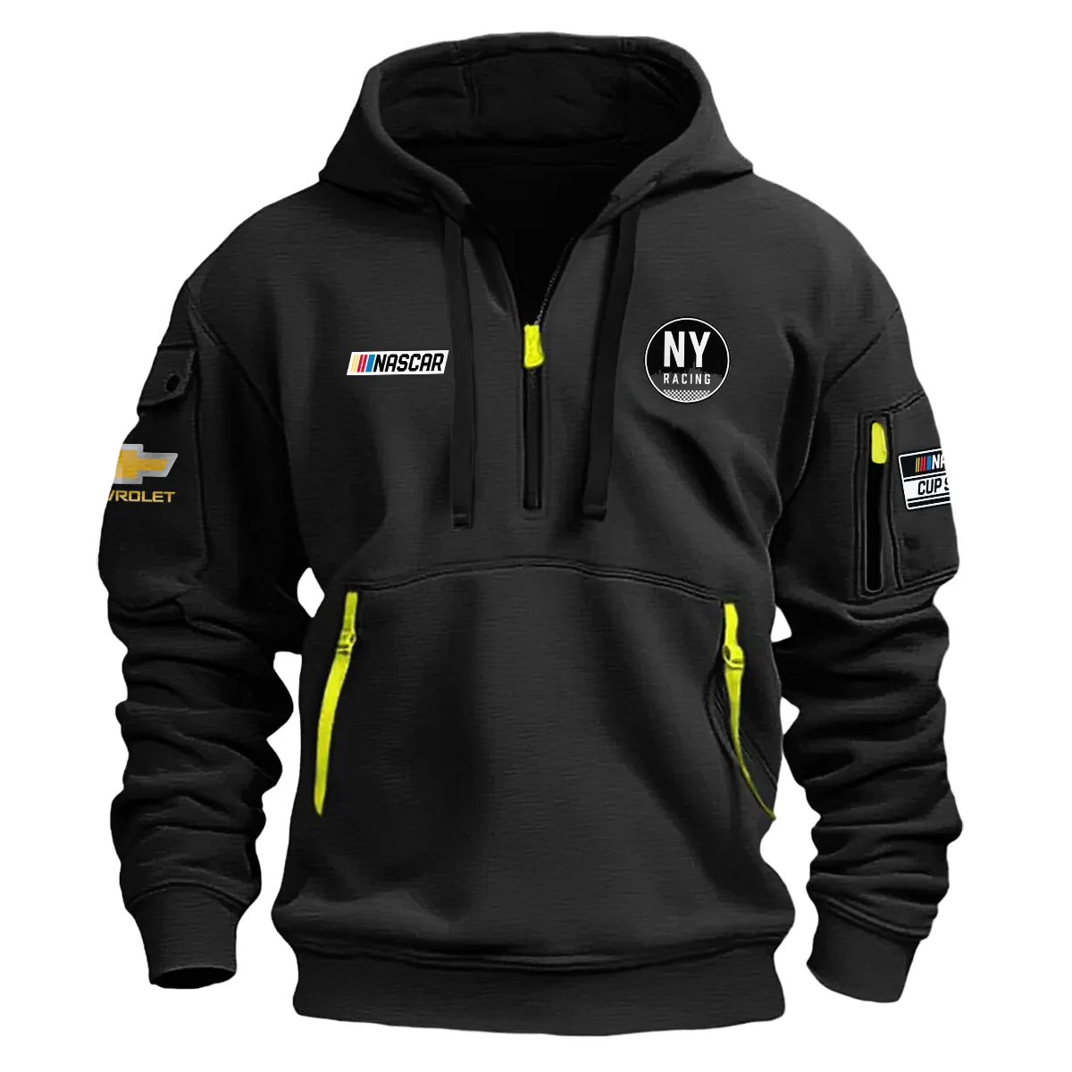 Ny Racing Team Nascar Cup Series Color Black Quarter Zip Hoodie