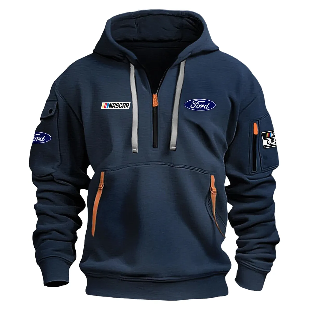 Ford Nascar Cup Series Color Navy Quarter Zip Hoodie