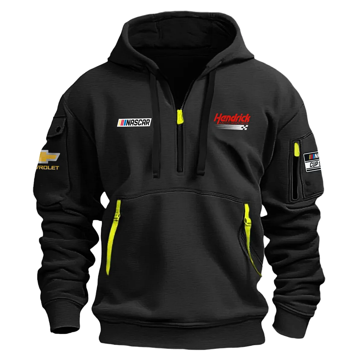 Hendrick Motorsports Nascar Cup Series Color Black Quarter Zip Hoodie
