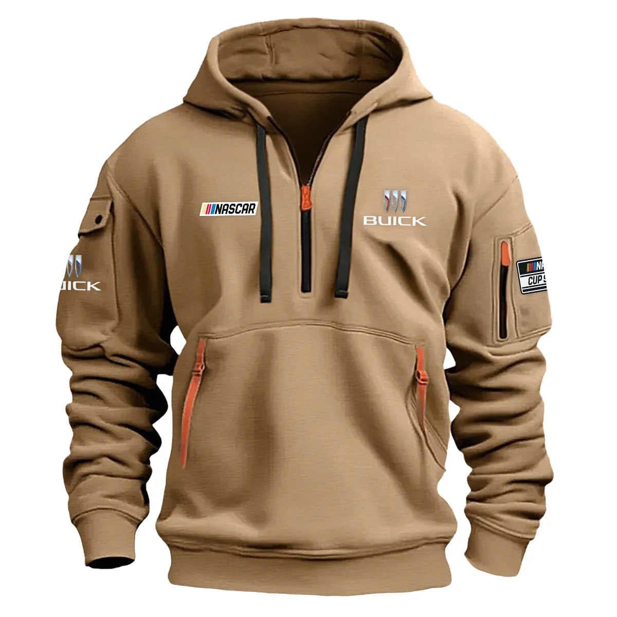 Buick Nascar Cup Series Color Khaki Quarter Zip Hoodie