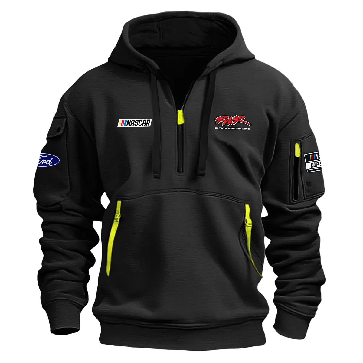 Rick Ware Racing Nascar Cup Series Color Black Quarter Zip Hoodie