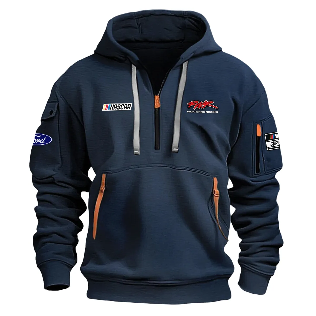 Rick Ware Racing Nascar Cup Series Color Navy Quarter Zip Hoodie