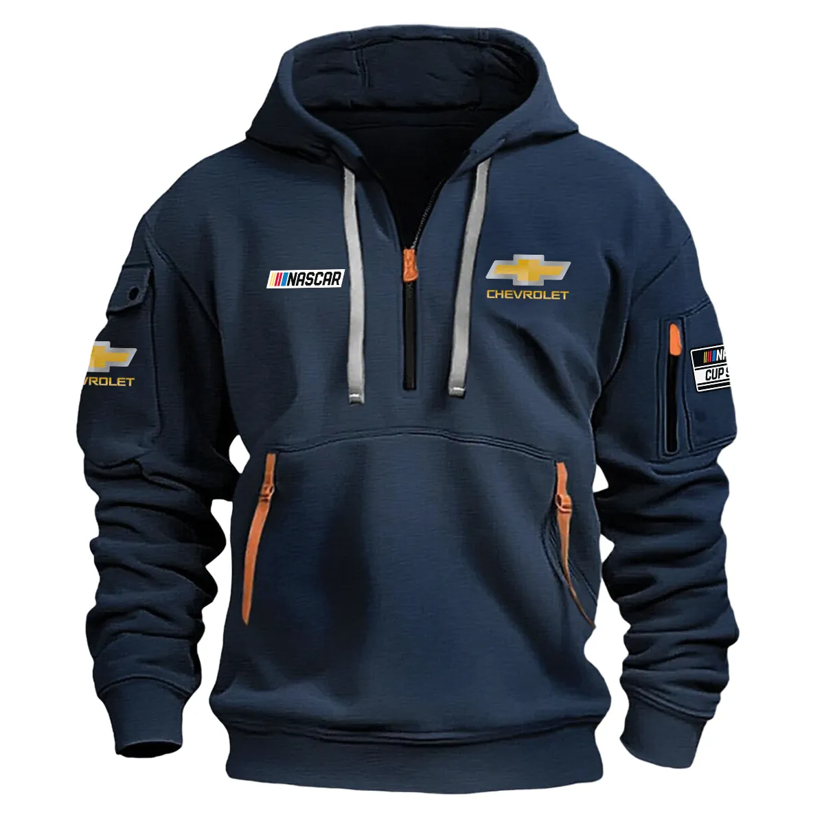 Chevrolet Nascar Cup Series Color Navy Quarter Zip Hoodie