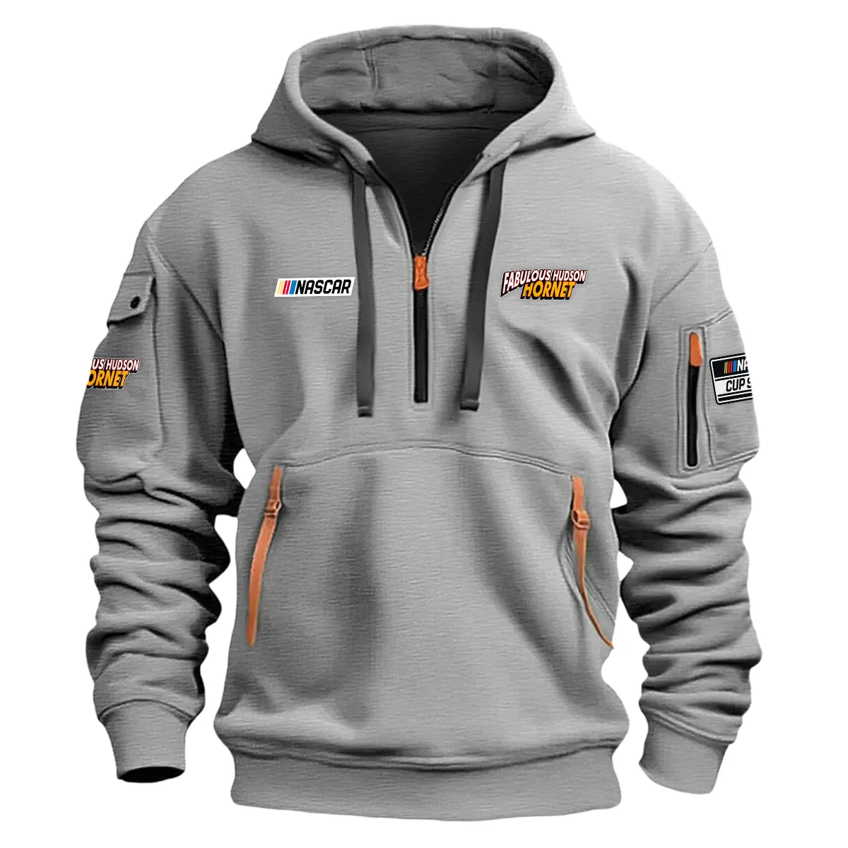 Hudson Nascar Cup Series Color Gray Quarter Zip Hoodie