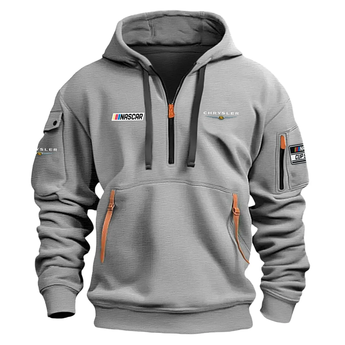 Chrysler Nascar Cup Series Color Gray Quarter Zip Hoodie
