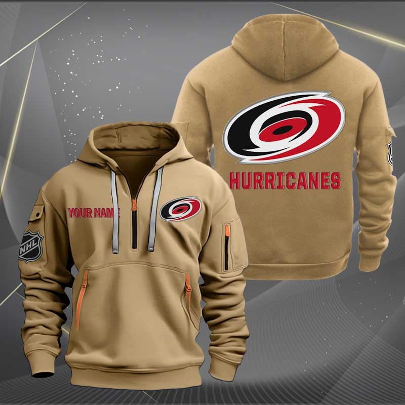 Carolina Hurricanes Nhl Personalized Trending Quarter Zip Hoodie