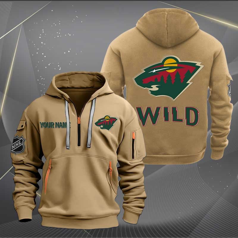 Minnesota Wild Nhl Personalized Trending Quarter Zip Hoodie