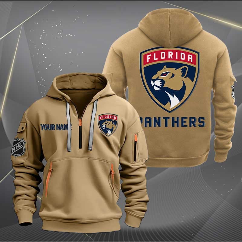 Florida Panthers Nhl Personalized Trending Quarter Zip Hoodie