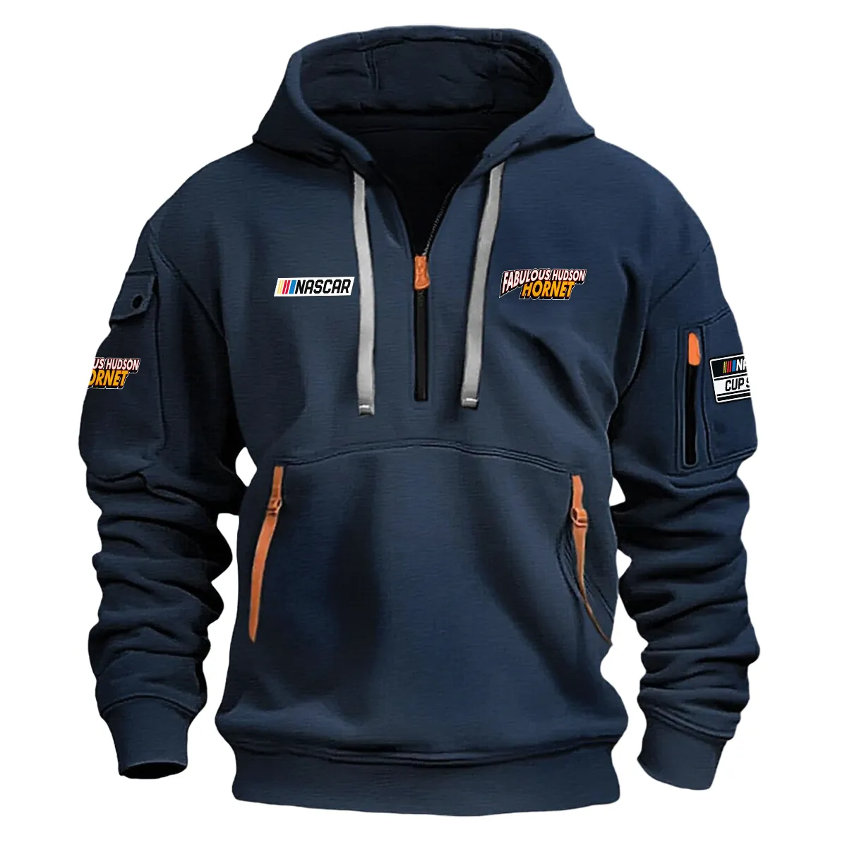 Hudson Nascar Cup Series Color Navy Quarter Zip Hoodie