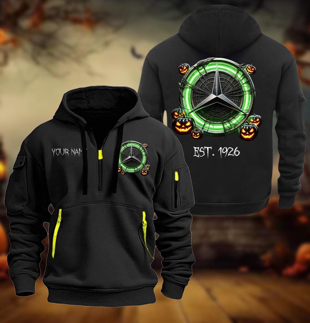 Mercedes-Benz Halloween Style Spooky Season Quarter Zip Hoodie