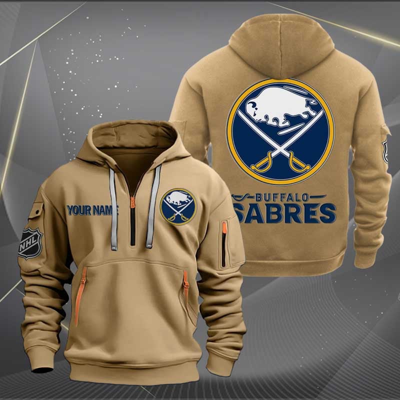 Buffalo Sabres Nhl Personalized Trending Quarter Zip Hoodie
