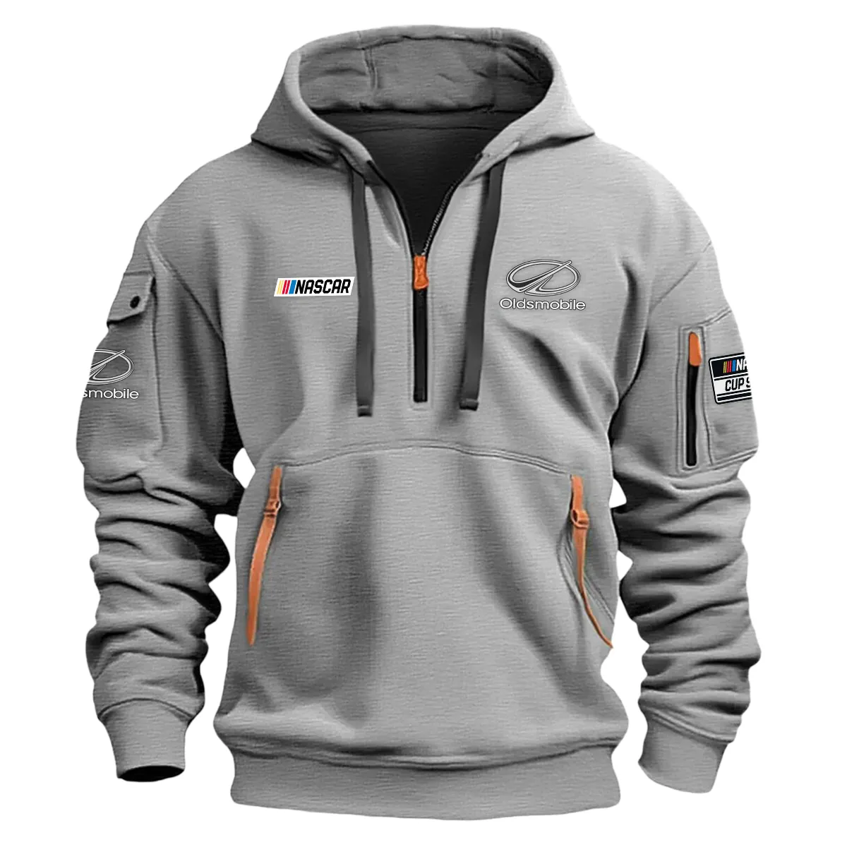 Oldsmobile Nascar Cup Series Color Gray Quarter Zip Hoodie