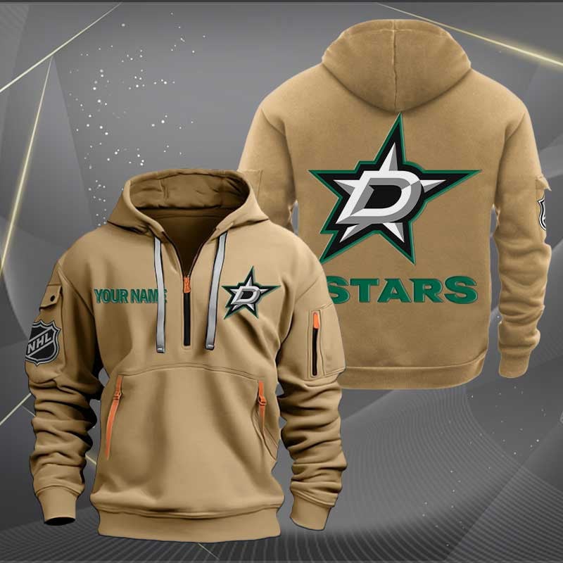 Dallas Stars Nhl Personalized Trending Quarter Zip Hoodie