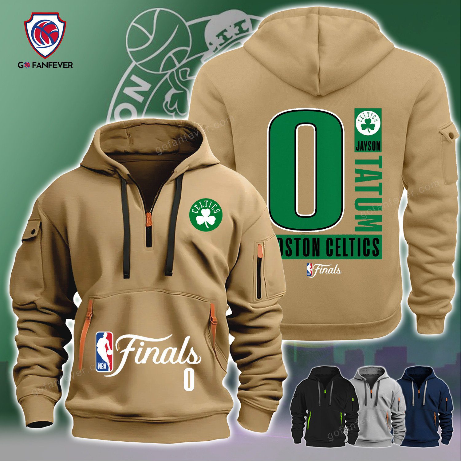 Boston Celtics Nba Finals Jayson Tatum 0 Quarter Zip Hoodie