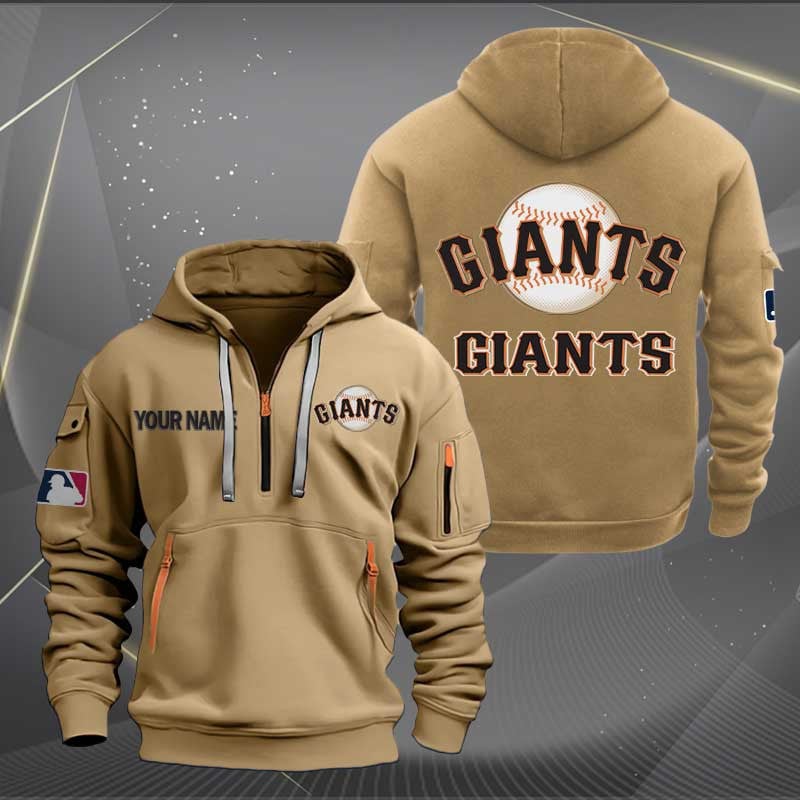 San Francisco Giants Mlb Personalized Trending Quarter Zip Hoodie