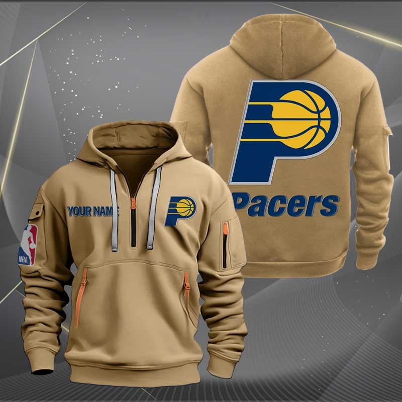 Indiana Pacers Nba Personalized Trending Quarter Zip Hoodie