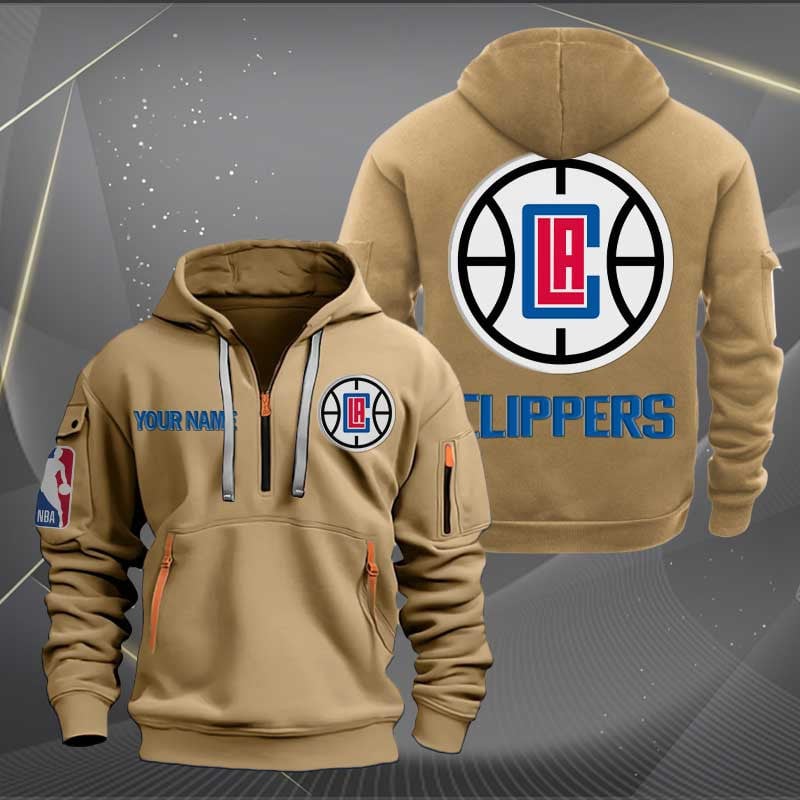 Los Angeles Clippers Nba Personalized Trending Quarter Zip Hoodie