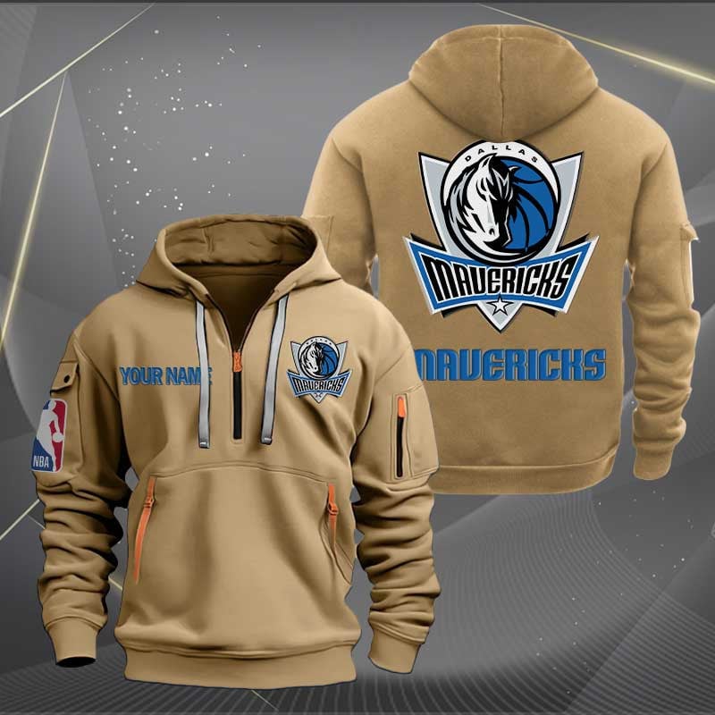 Dallas Mavericks Nba Personalized Trending Quarter Zip Hoodie