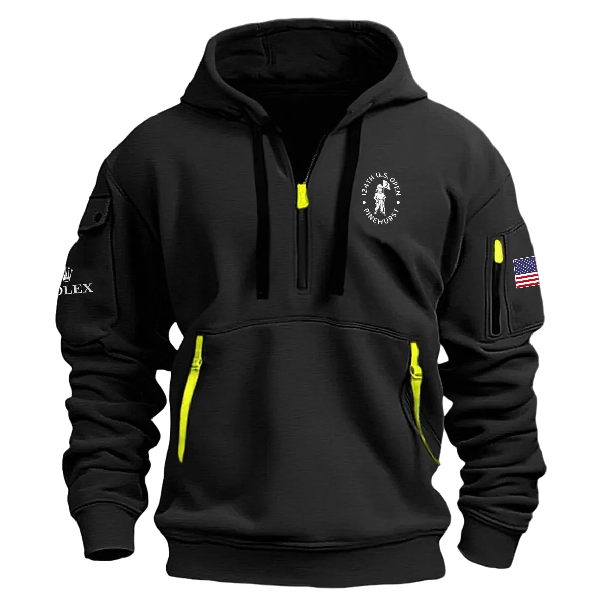 Rolex Fashion Hoodie Half Zipper 124Th U.S. Open Pinehurst Gift For Fans For Father Husband