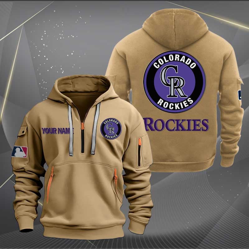Colorado Rockies Mlb Personalized Trending Quarter Zip Hoodie