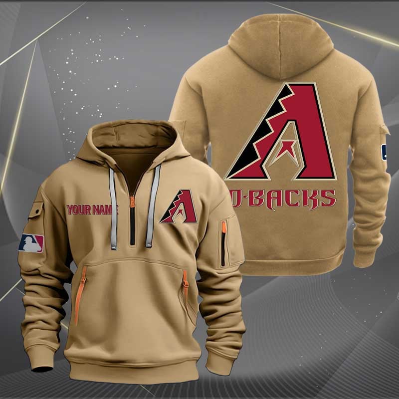 Arizona Diamondbacks Mlb Personalized Trending Quarter Zip Hoodie