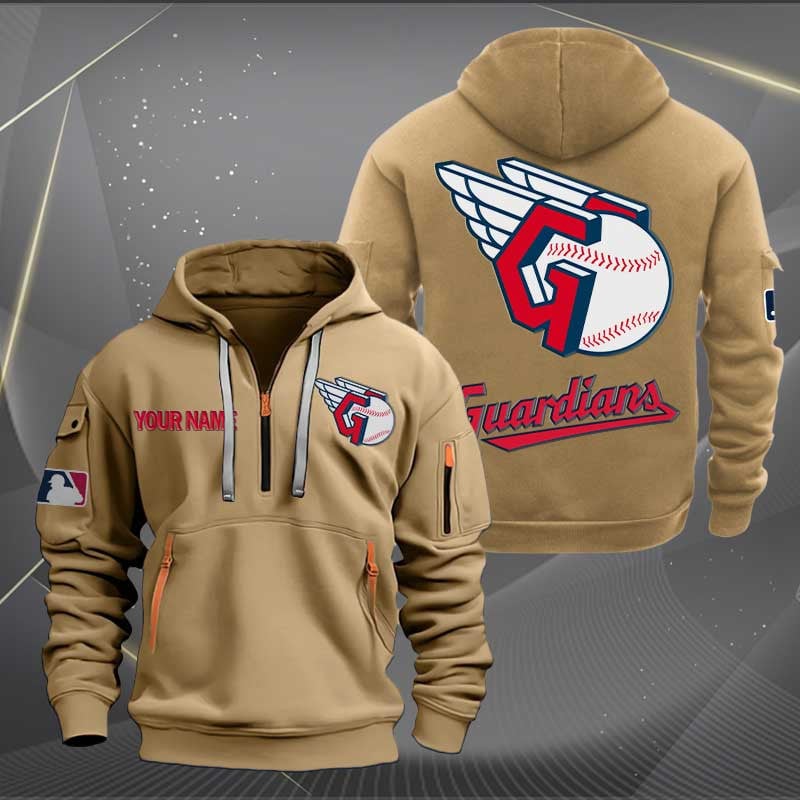 Cleveland Guardians Mlb Personalized Trending Quarter Zip Hoodie