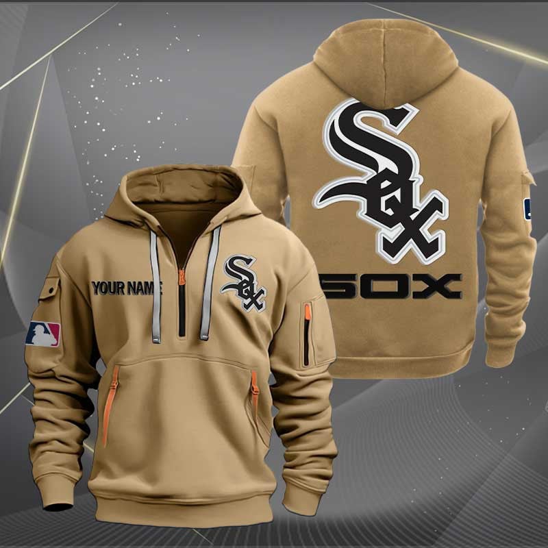 Chicago White Sox Mlb Personalized Trending Quarter Zip Hoodie