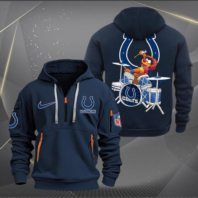 Indianapolis Colts Premium Personalized Quarter Zip Hoodie