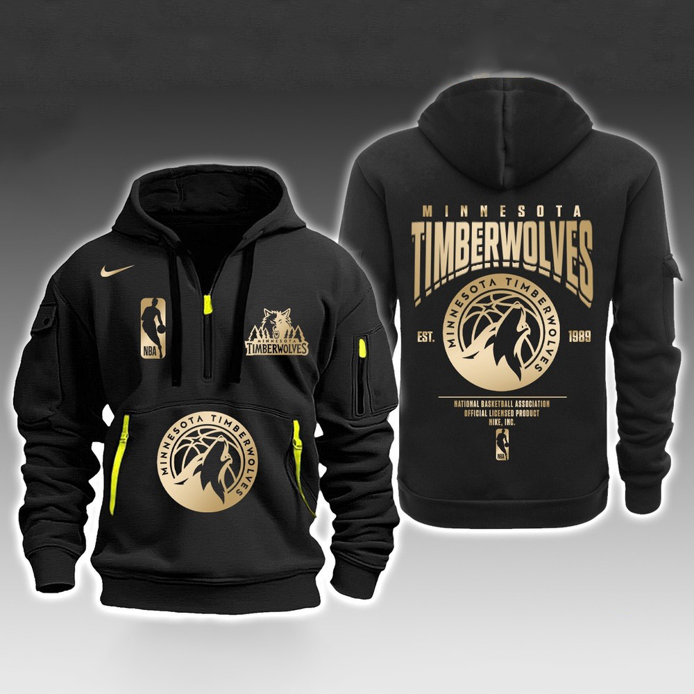 Minnesota Timberwolves Est 1989 Quarter Half Zip Hoodie Nba Basketball Fan Merch Gifts