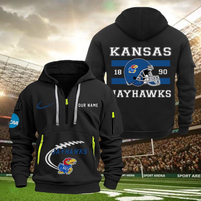 Kansas Jayhawks Quarter Zip Hoodie