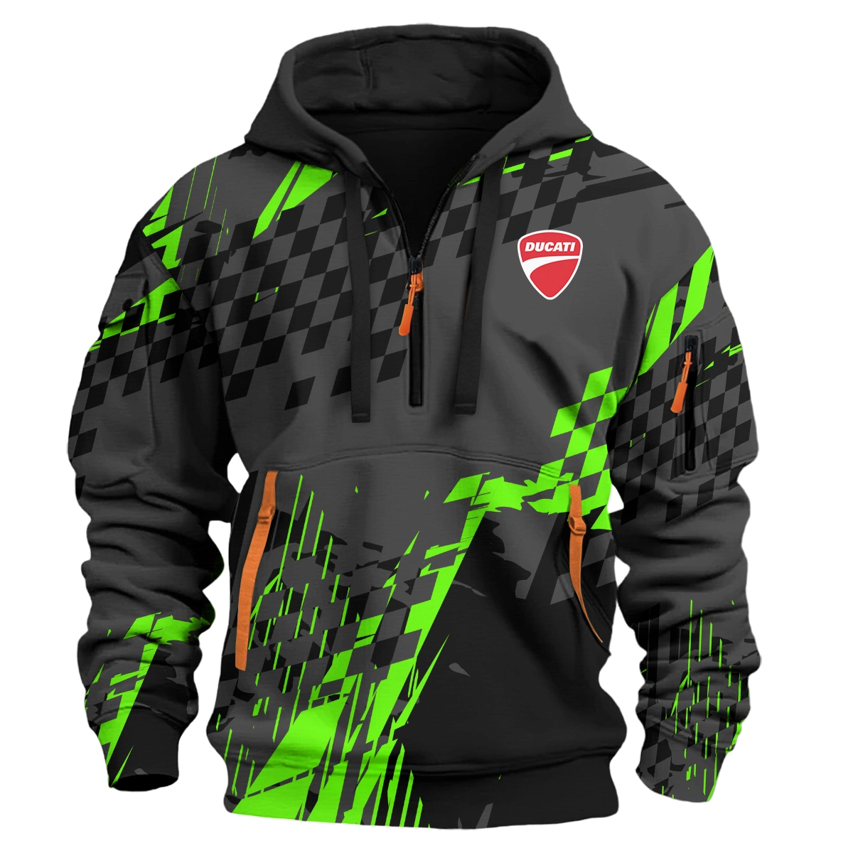 Ducati Motorcycles Exclusive Logo Hoodie Half Zipper
