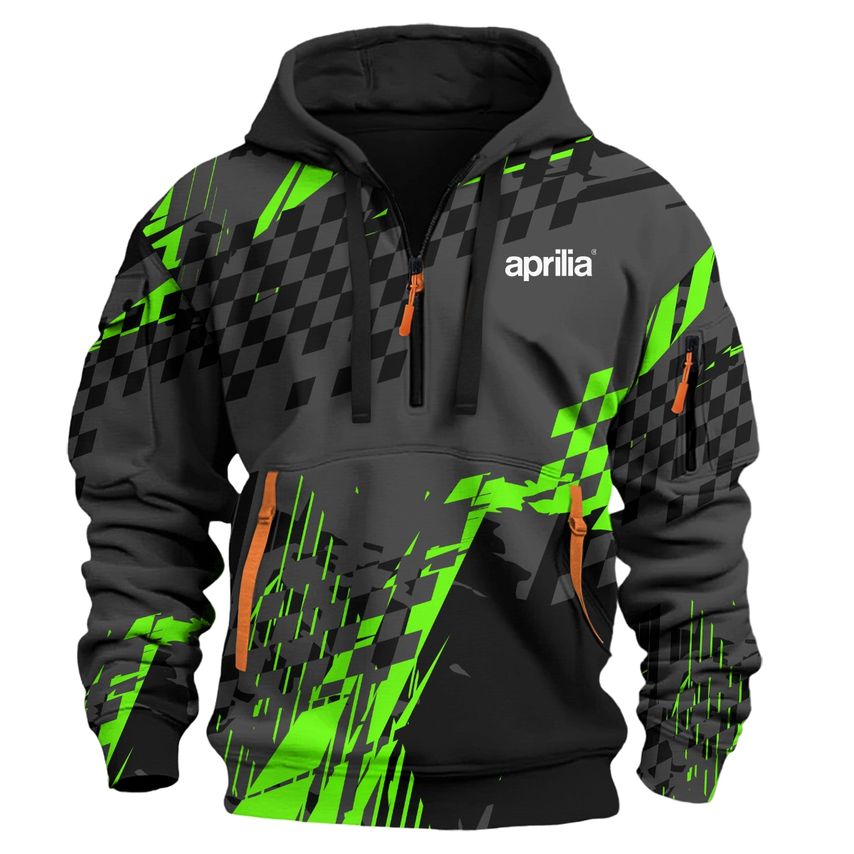 Aprilia Motorcycles Exclusive Logo Hoodie Half Zipper