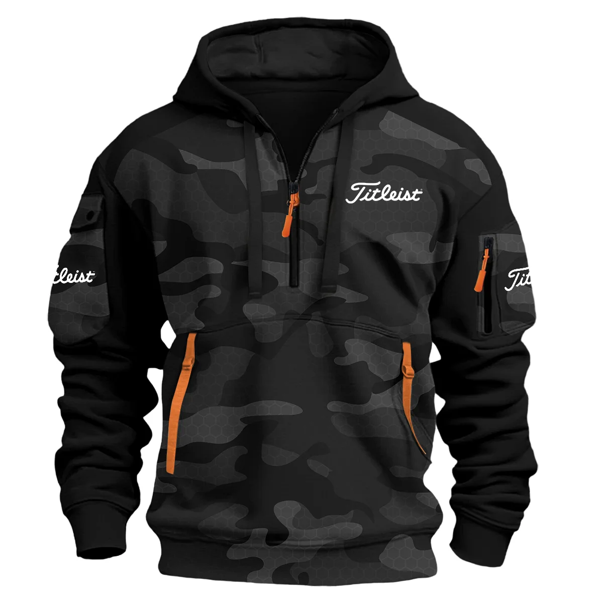 Titleist Exclusive Logo Hoodie Half Zipper Golf Black