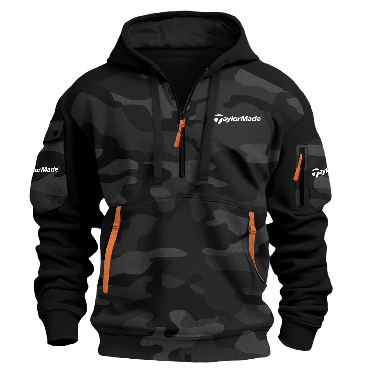 Taylormade Exclusive Logo Hoodie Half Zipper Golf Black