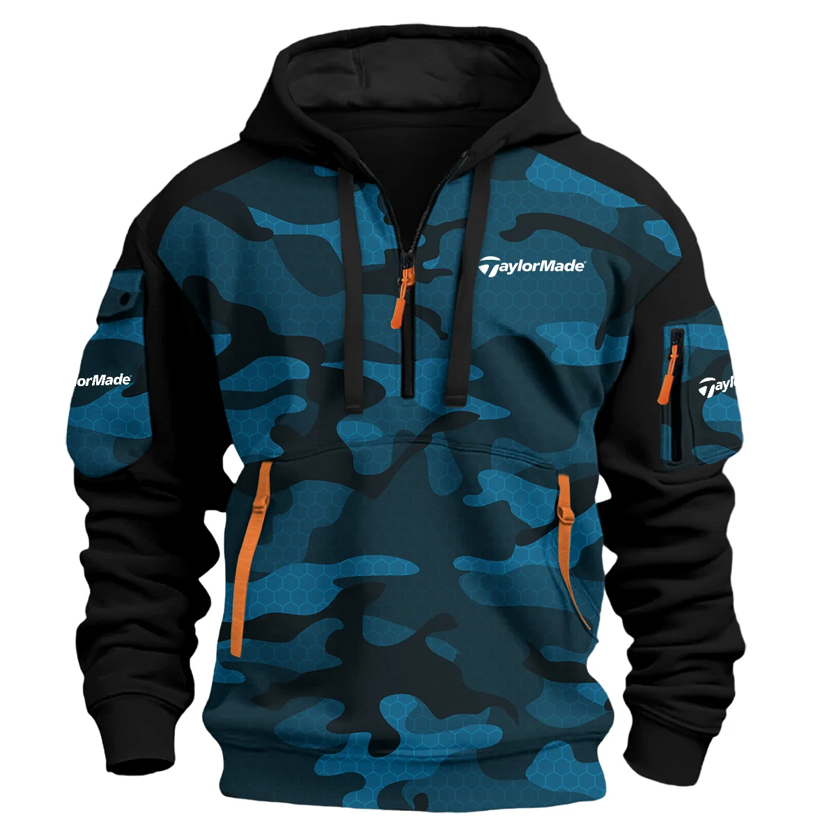 Taylormade Exclusive Logo Hoodie Half Zipper Golf Blue