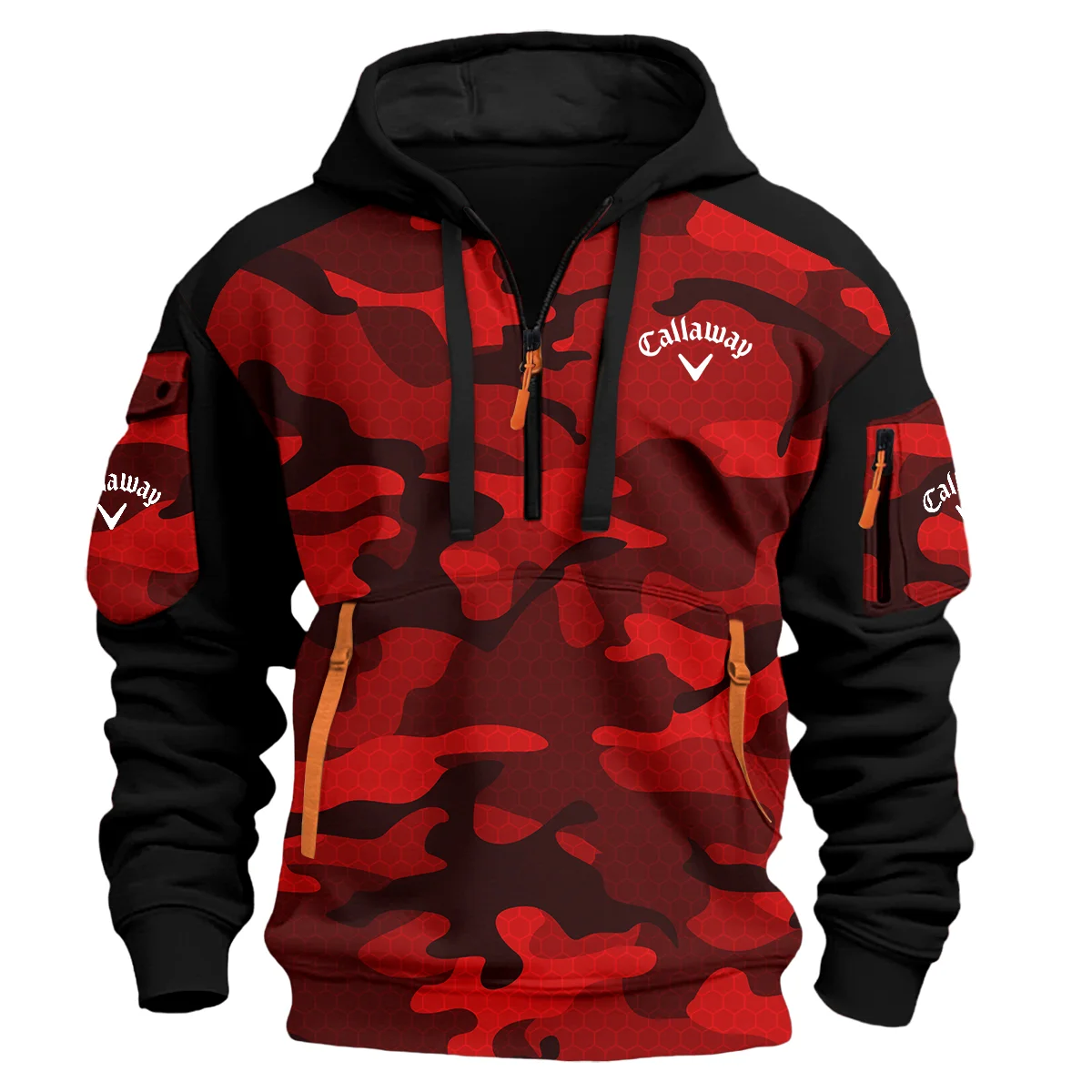 Callaway Exclusive Logo Hoodie Half Zipper Golf Red