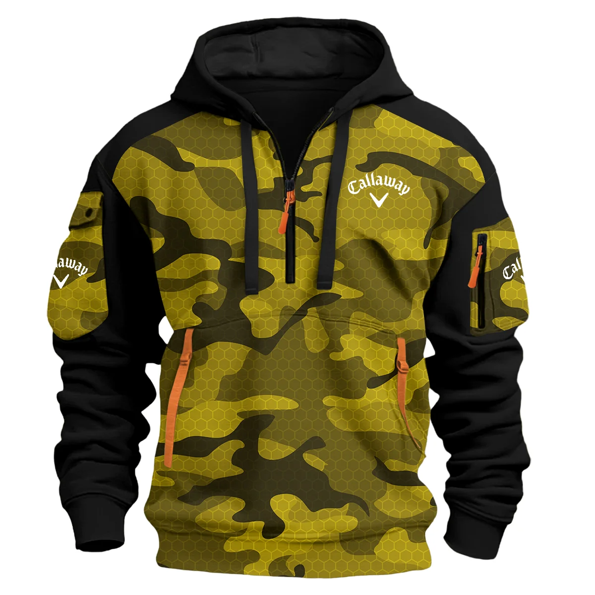 Callaway Exclusive Logo Hoodie Half Zipper Golf Yellow