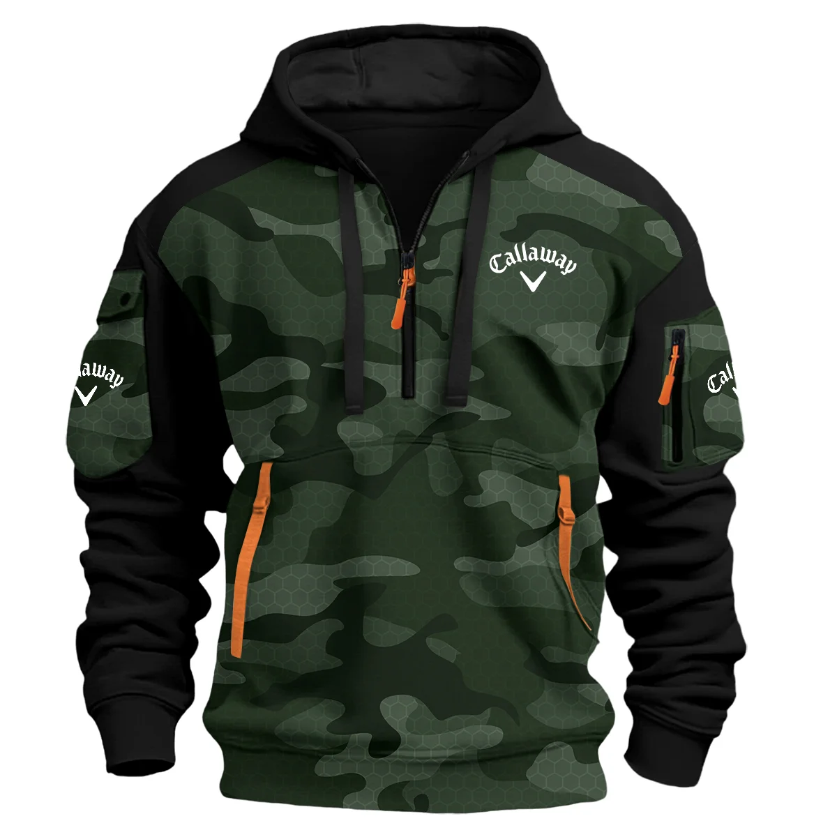 Callaway Exclusive Logo Hoodie Half Zipper Golf Green
