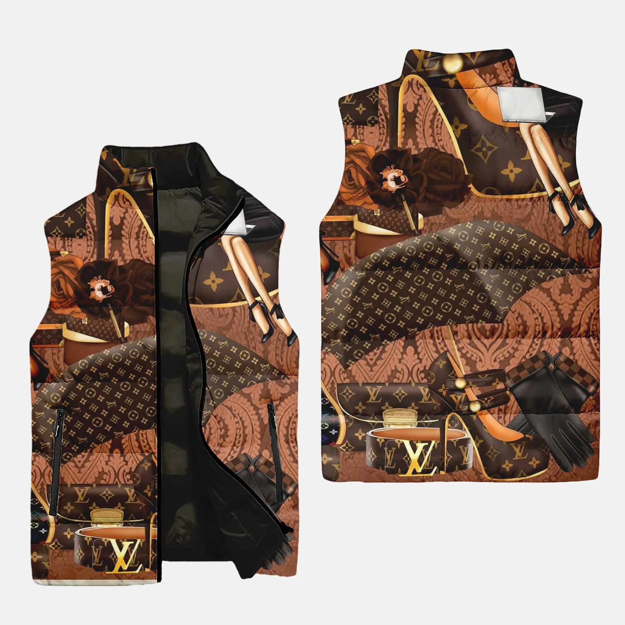 Louis Vuitton Fashion Luxury Brand 3D Sleeveless Puffer Jacket For Men Women