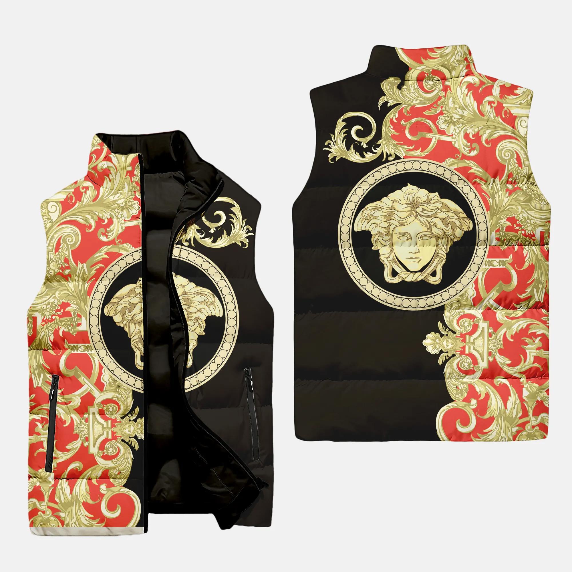 Versace Type 189 Luxury Fashion Brand 3D Sleeveless Puffer Jacket For Men Women